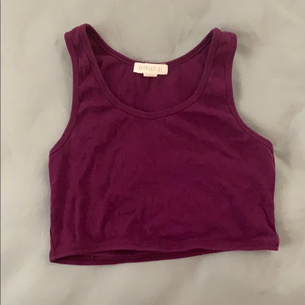 Plum colored f21 crop top
